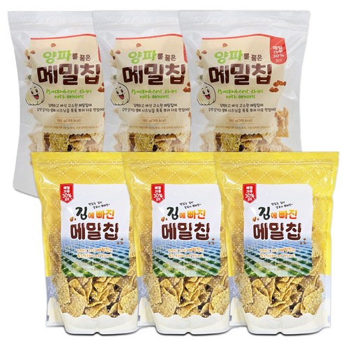 메밀칩 양파160gx3개+김160gx3개, 160g