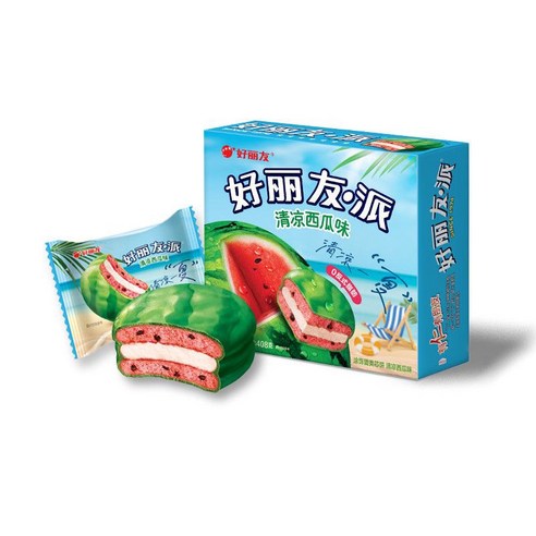 수박파이 캐주얼 과자 시원한 맛, 8개, 408g
