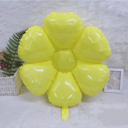 CEUQIESO 데이지 풍선 50*40cm, 20개, 노란 데이지