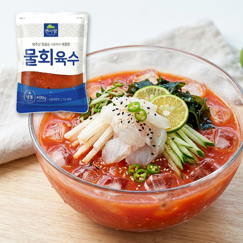 물회육수 400g 5팩 ( 냉동육수 물회소스 냉국육수 새콤육수 간편식), 5개, 400g