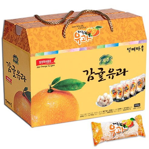 제주 감귤 유과 1.2kg(개별포장) 설날 선물세트 한과 회사 명절 단체 선물 기업 거래처 답례품 교회 설, 1.2kg, 1개