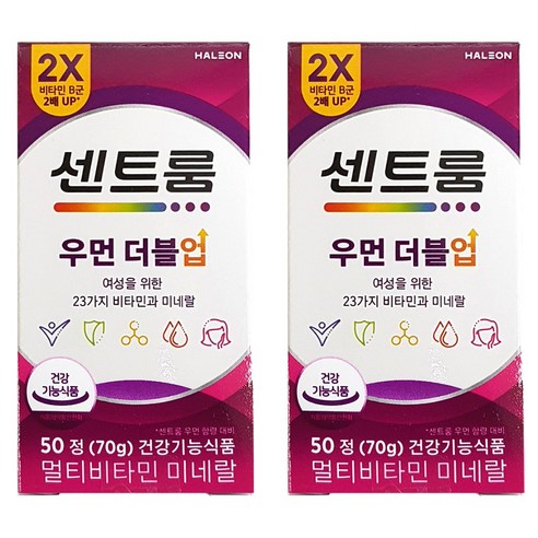 센트룸 우먼 더블업 2배 멀티비타민 미네랄 여성 종합영양제 50캡슐X2개