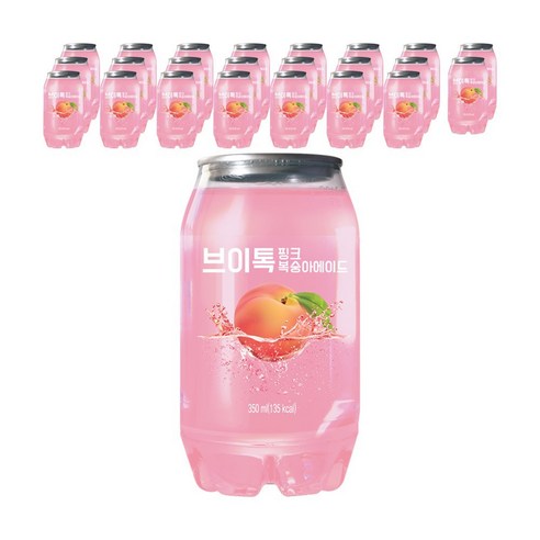 브이톡 핑크복숭아에이드 350ml 24페트, 350ml, 24개