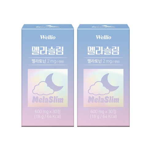 웰리오 멜라슬림 식물성 타트체리 멜라토닌 2개월분, 2개, 30정