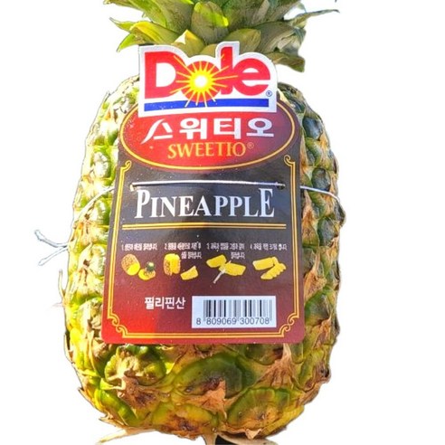 Dole 스위티오 파인애플 고당도, 1개, 3수 (개당1.2~1.4kg)