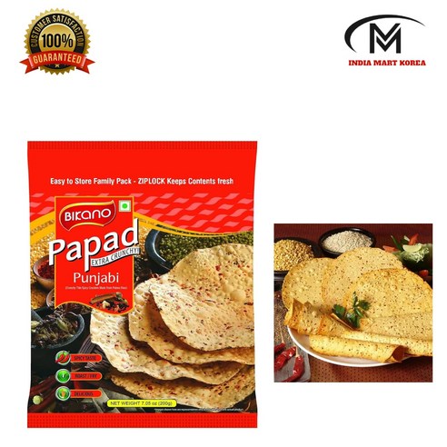 BIKANO PAPAD PANJABI 파파드 판자비 200G, 200g, 2개