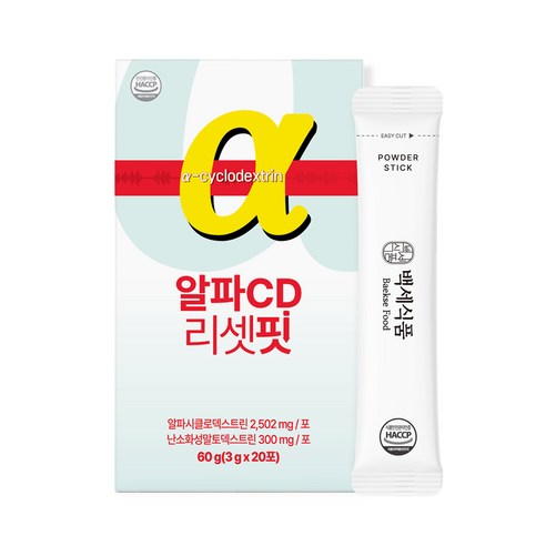 백세식품 알파CD 리셋핏 스틱 HACCP, 3박스, 60g