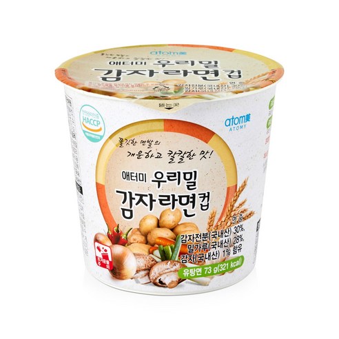 애터미 우리밀 감자 컵라면 73g