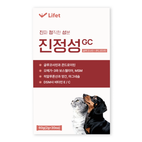 진정성 관절 영양제 강아지 고양이 절뚝거림 고관절 슬개골탈구, 1개, 뼈/관절강화, 30회분