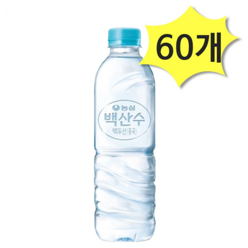 백산수 무라벨 생수, 500ml, 60개
