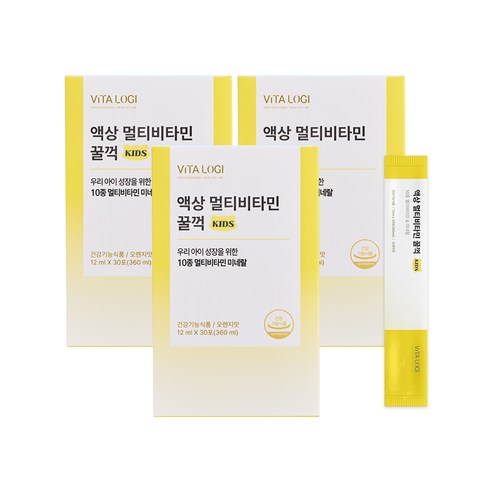 비타로지 액상멀티비타민 꿀꺽 3BOX, 90개, 12ml