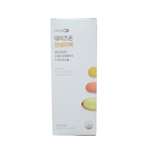 데이즈온 원데이팩 멀티비타민 앤 알티지오메가3 앤 옥타코사놀