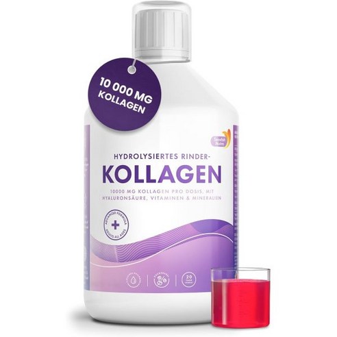 Swedish Nutra 스웨덴 누트라 마린 콜라겐 10000mg 무설탕 500ml 순수 가수분해 펩타이드타입 I III 히알루론산 비오틴 피부 모발 손톱 자연향 - 20일 분
