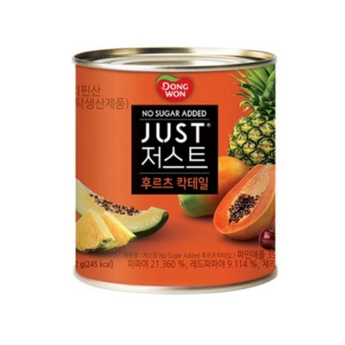 동원 JUST 저스트 노슈가 후르츠 칵테일 통조림