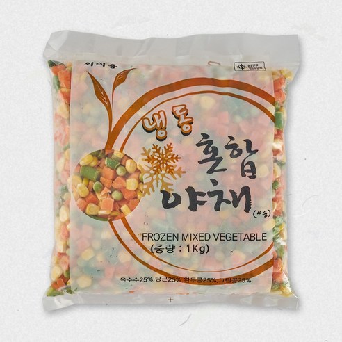 글로벌 혼합야채 4종 1kg (샐러드, 외식용), 1개