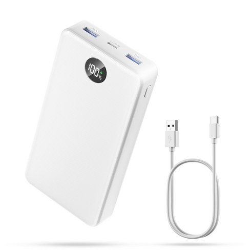 UOOFON  고속충전 대용량 보조배터리 30000mAh PD 22.5W QC3.0 잔량표시 멀티단자 + 20W C타입 케이블