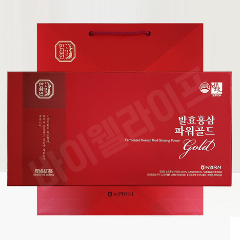 한삼인 발효홍삼파워골드 50ml x 30포(쇼핑백포함)