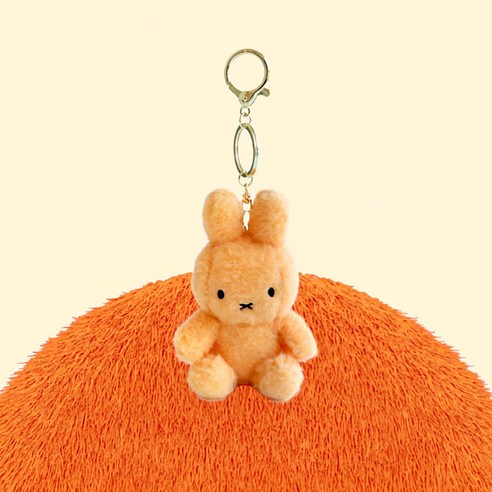 매니어리틀 미피 시팅 크리미 봉제인형 키링, 12cm, 오렌지, 1개
