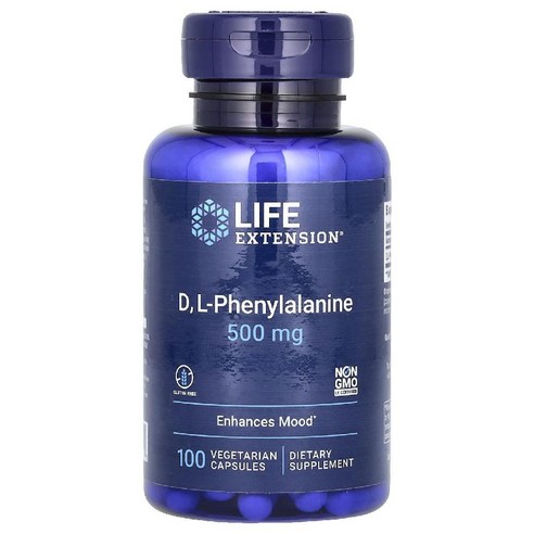 Life Extension D L-Phenylalanine 페닐알라닌 500mg 100정