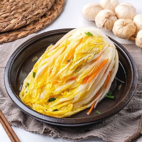 100% 국내산 백김치 무조미료 전라도 맛있는 포기백김치 아기김치, 1개, 1kg