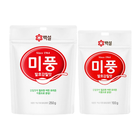(꾸리미) 백설 발효감칠맛 미풍 2종 (250g+100g), 1세트, 350g