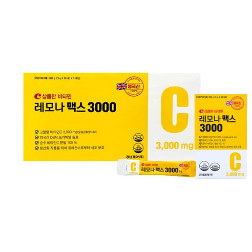 경남제약 레모나 맥스 3000 고함량 비타민C 3000mg 상큼한 비타민