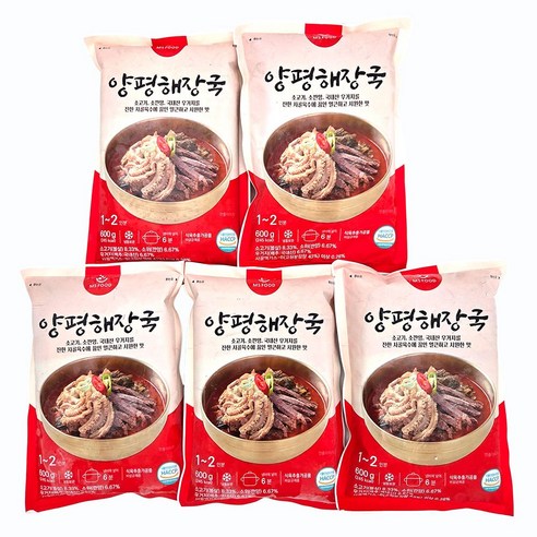 새마원 양평해장국 600g, 5개, 600g