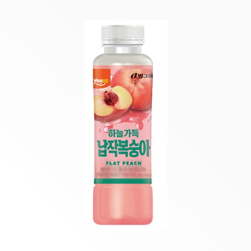 유어스 하늘가득 납작복숭아, 6개, 330ml