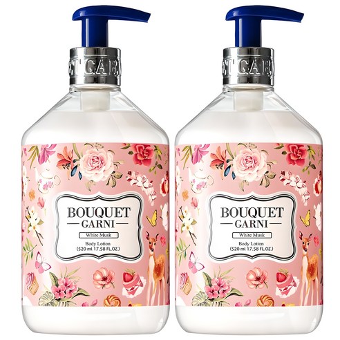 부케가르니 바디로션 화이트머스크, 520ml, 2개