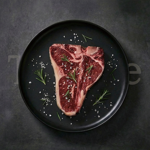 [에이징크래프트] 45일 드라이에이징 숙성 한우 티본 스테이크 (400g/개수 옵션), 4개, 400g
