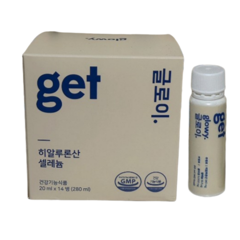 바이너랩 겟글로이 (2주분) 히알루론산 셀레늄 액상형 복숭아맛