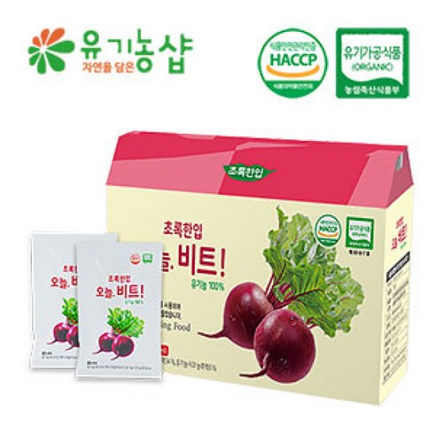 초록한입 유기농 비트즙 80ml x 21포(국내산 레드비트)