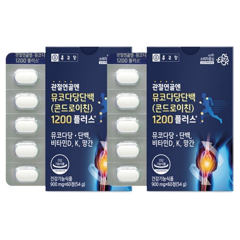 연골 보호 뮤코다당 단백 콘드로이친 서포트 1200, 60정