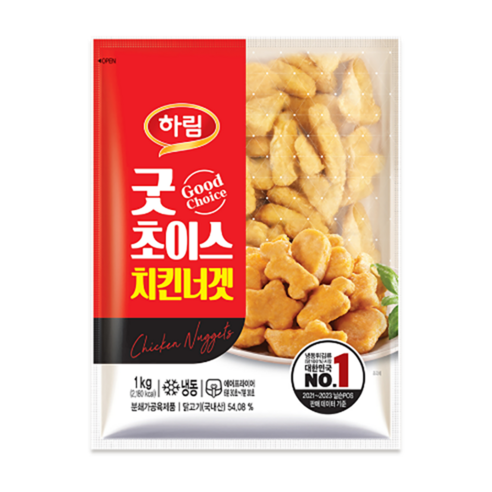 하림 굿초이스 치킨너겟 1kg, 1kg, 9개