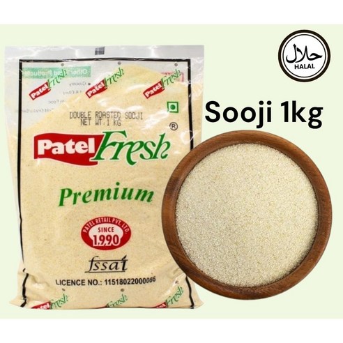 Patel Fresh Double Roasted Sooji (Semolina ) 1kg 파텔 프레시 세몰라너 밀가루 1kg