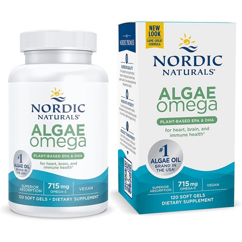 노르딕내추럴스 식물성 알게 오메가3 715mg EPA+DHA 120소프트젤