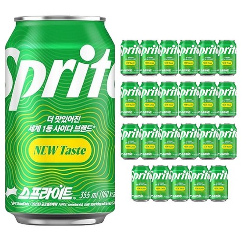스프라이트 355ml x 24캔, 24세트, 355ml