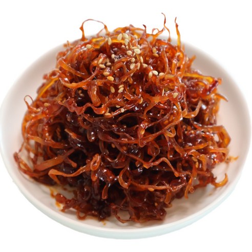 여우마을 수제반찬 고추장 오징어실채 볶음, 3개, 150g