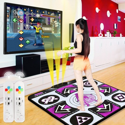 Mochae 댄스매트 TV 연결 게임 담요 가정용 DDR 펌프게임 다이어트 운동 패드 실내 점핑 매트 1인용