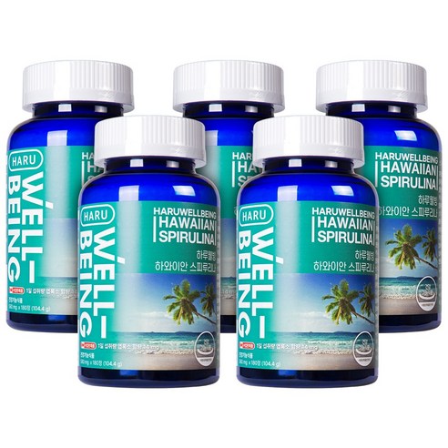 하루웰빙 하와이안 스피루리나 580 mg X 180정, 5개