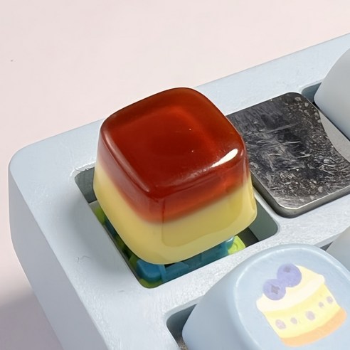 펫더월드 카라멜 푸딩 & 망고 젤리 키캡 귀여운 십자형 키캡
