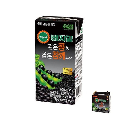 베지밀 검은콩과 검은참깨 두유