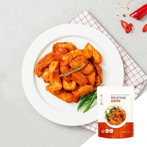 바르닭 한입 닭가슴살 닭갈비, 14개, 100g