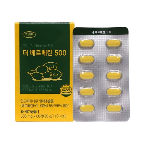 인도매자나무 열매추출물 베르베린 흑후추 여주 히비스커스 브로멜라인 60정