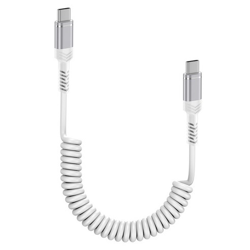 ANNIBER PD 60W C to C타입 코일 스프링 초고속 충전 케이블 차량용 케이블 보조배터리 케이블