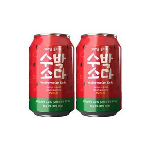 보람바이오 수박소다 350ml, 12캔