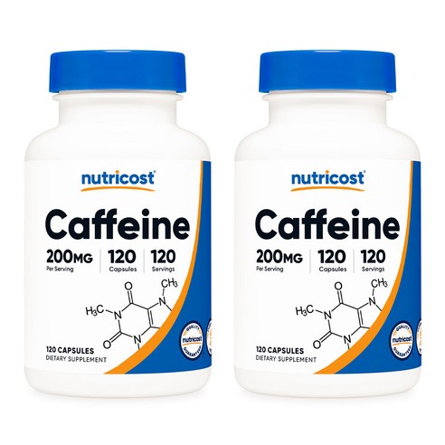 뉴트리코스트 카페인 캡슐 200mg 120정 2개, 120정, 2개