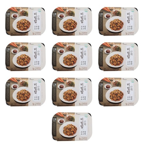 국산 나물 산채비빔밥_고추장소스맛
