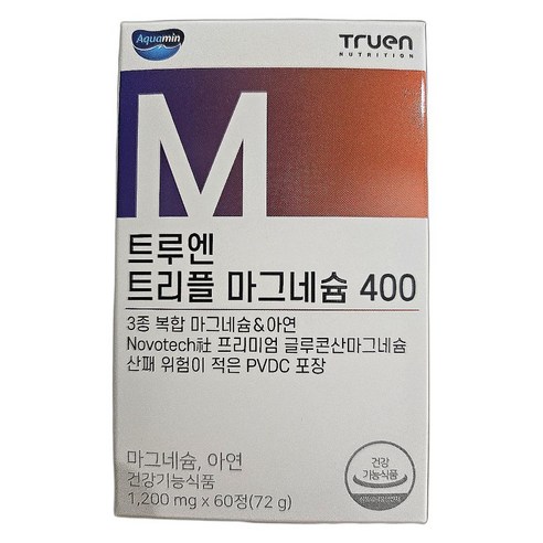 마그네슘 아연 글루콘산 트리플 400 영양제 60정 4개, 1개, 240정
