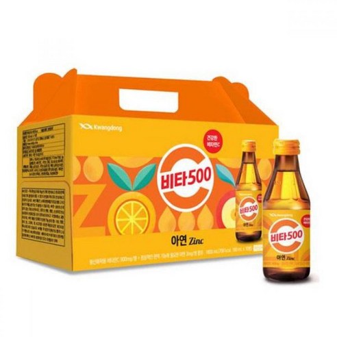 광동제약 비타500 비타오백 아연 마시는 비타민C 180ml (10병), 180ml, 10개